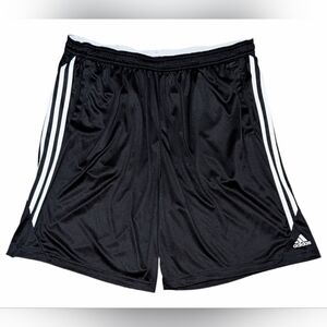 Adidas Men's US 2XL Athletic Black Basketball Shorts w/ Drawstring & White Trim